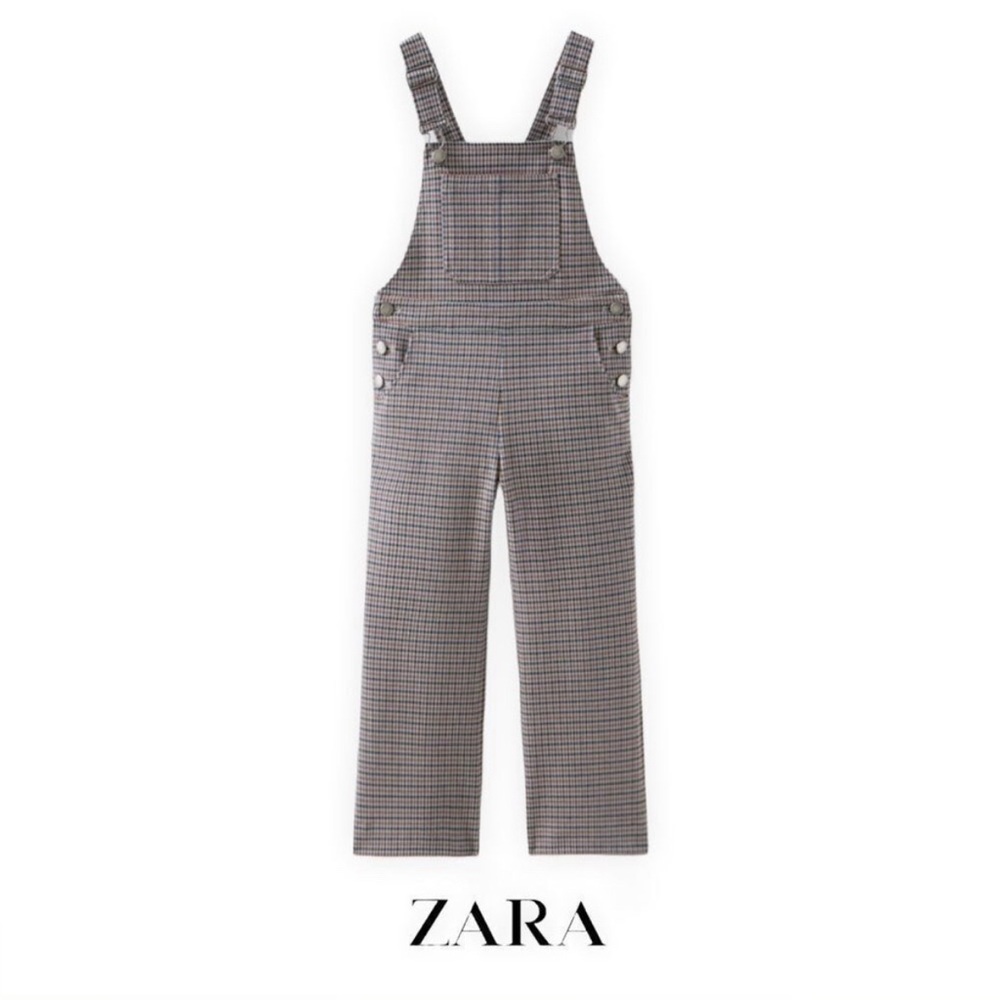Zara Little Girl’s Overalls - Houndstooth SZ 6 NWOT